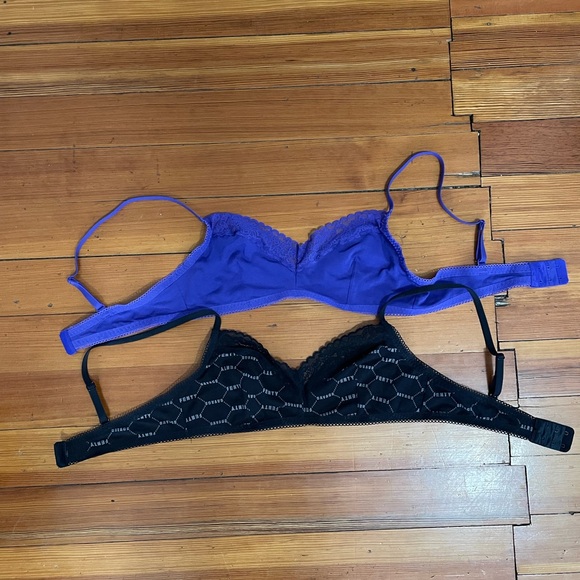 SAVAGExFENTY Black and Purple Lace Bras Intimates BUNDLE - Picture 1 of 3